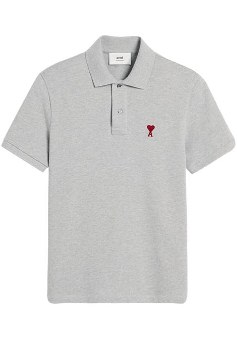 Grey Ami De Coeur polo shirt Ami Paris - men AMI PARIS | BFUPL0017600951